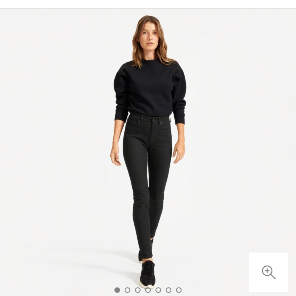 EVERLANE high rise black skinny jeans (brand new)